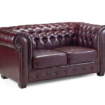 Chesterfield Sofa Oxblood Red 2 Seater