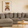 Harley Jumbo Sofa Grey Left Hand Facing Corner
