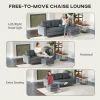 Space-saving HOMCOM sofa for small living rooms and apartments