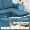 Space-saving blue sofa for apartment, lounge or home office