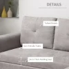 Three-seater pull-out sofa bed with hidden storage – HOMCOM