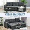 Spacious L-shaped sectional sofa with under-seat storage open