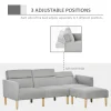Versatile HOMCOM sleeper sofa with spacious footrest