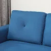 Side view of HOMCOM sofa bed showing armrest and chaise