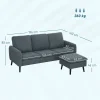 Modern 3-seater corner sofa for small living rooms or apartments