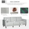Comfortable HOMCOM sofa bed with plush padding, modern design, and ottoman