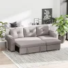 Reversible chaise sofa bed with pull-out sleep space