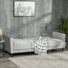 Contemporary velvet-look L-shaped sofa bed perfect for guest sleeping space