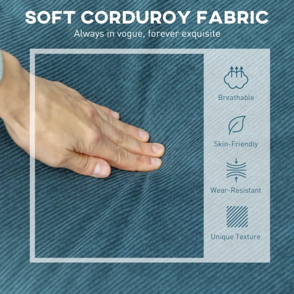 Comfortable 3-seater sofa with high-density foam and wooden legs