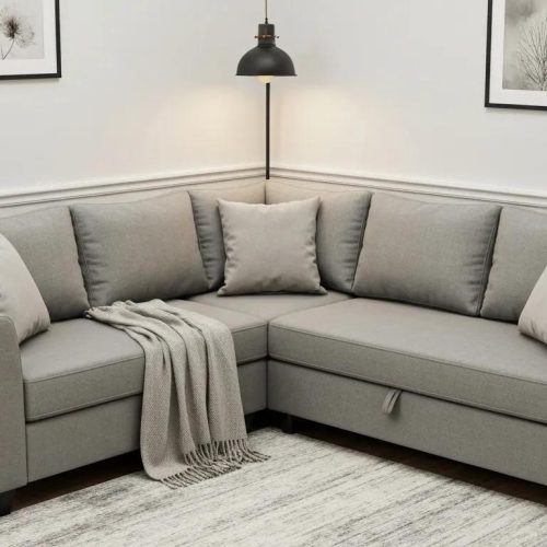 comfy small corner sofa for a studio flat